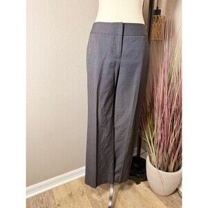 Ann Taylor Signature Fit Lined Black Mini Check Pants Trousers Size 2 Petite EUC